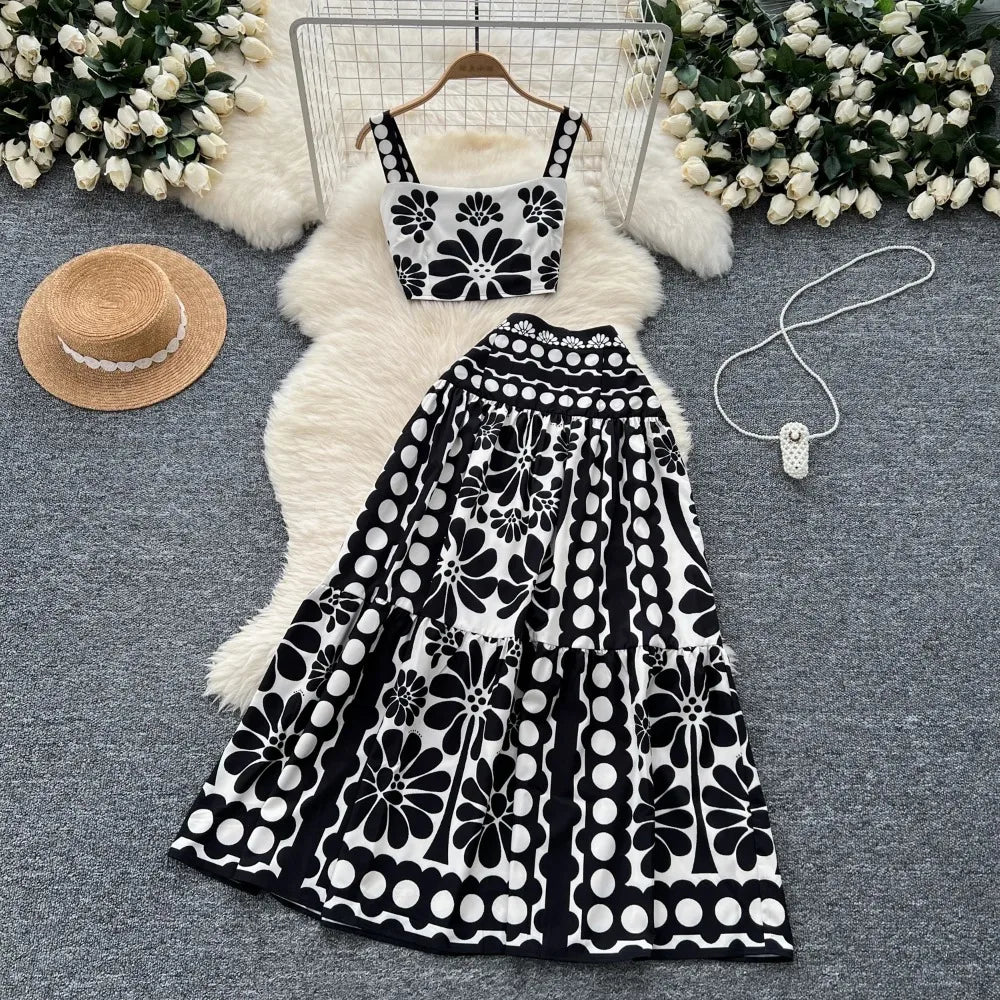 Zinnia Chic Print Two-Piece Set