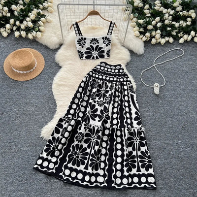 Zinnia Chic Print Two-Piece Set