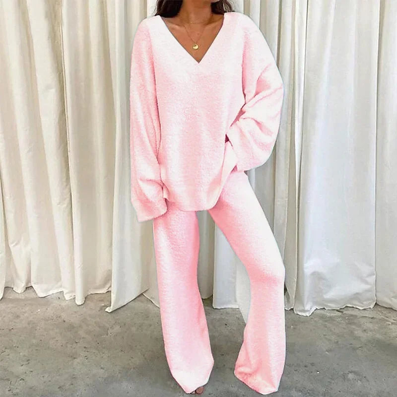 2 Piece V Neck Lounge Set