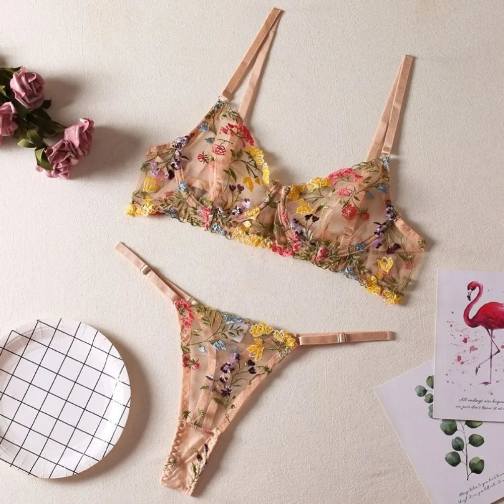 Kalabasa 2 Piece Floral Bra & Underwear Set