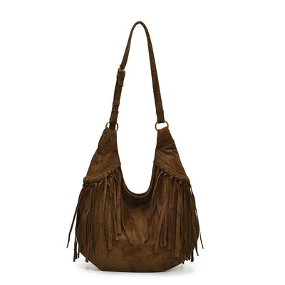 Capri Suede Fringe Shoulder Bag
