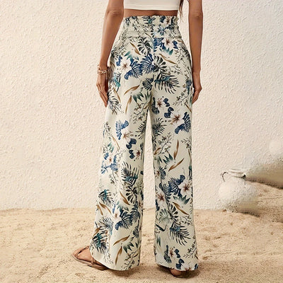 Floral Printed Wide Leg Pants
