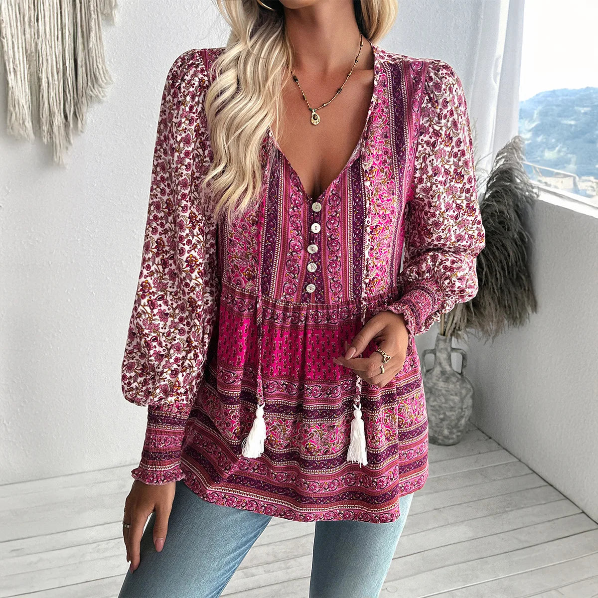 Moonlight Floral Blouse