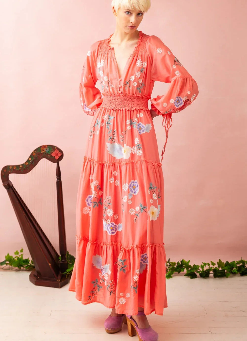 Alouette Embroidered Floral Dress