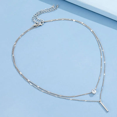 Multilayer Zircon Necklace