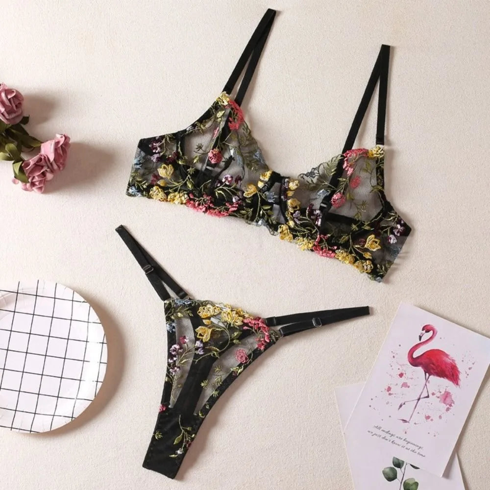 Kalabasa 2 Piece Floral Bra & Underwear Set