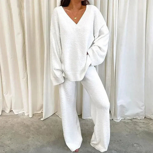 2 Piece V Neck Lounge Set