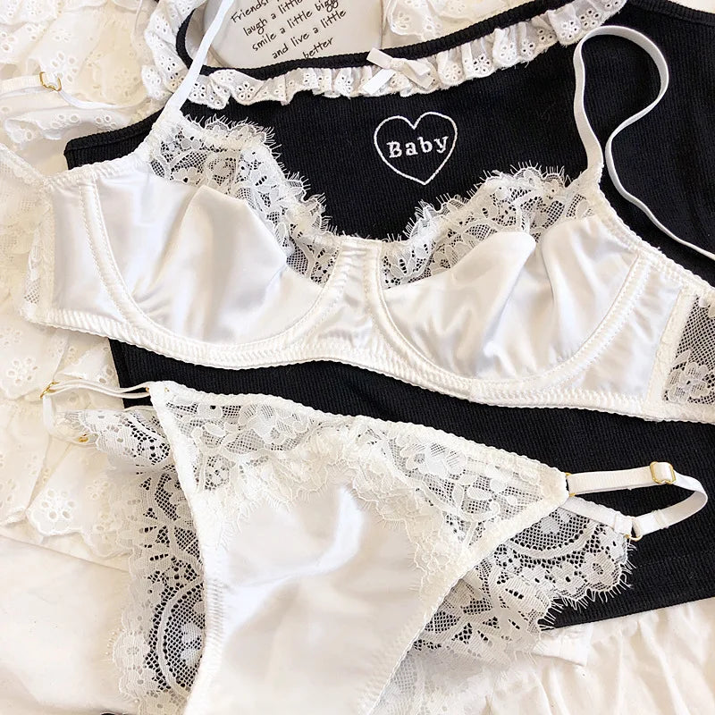 Lurielle Satin Bra & Underwear Set