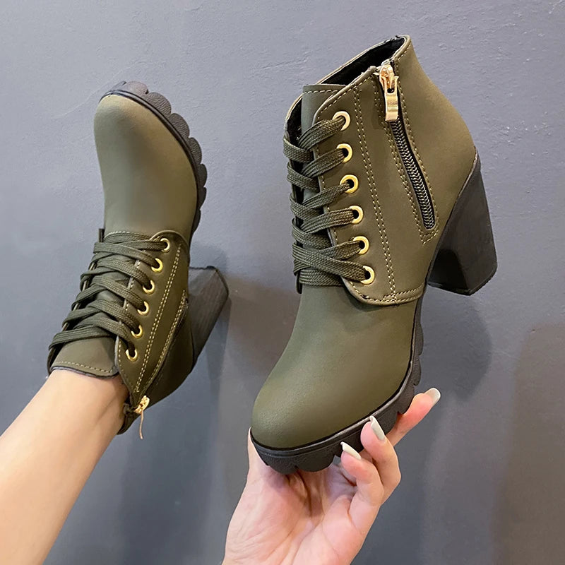 Amoura Zip Up Heels