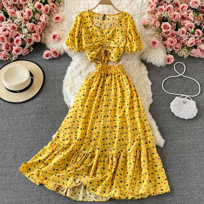 Garden Bloom Top & Maxi Skirt Set
