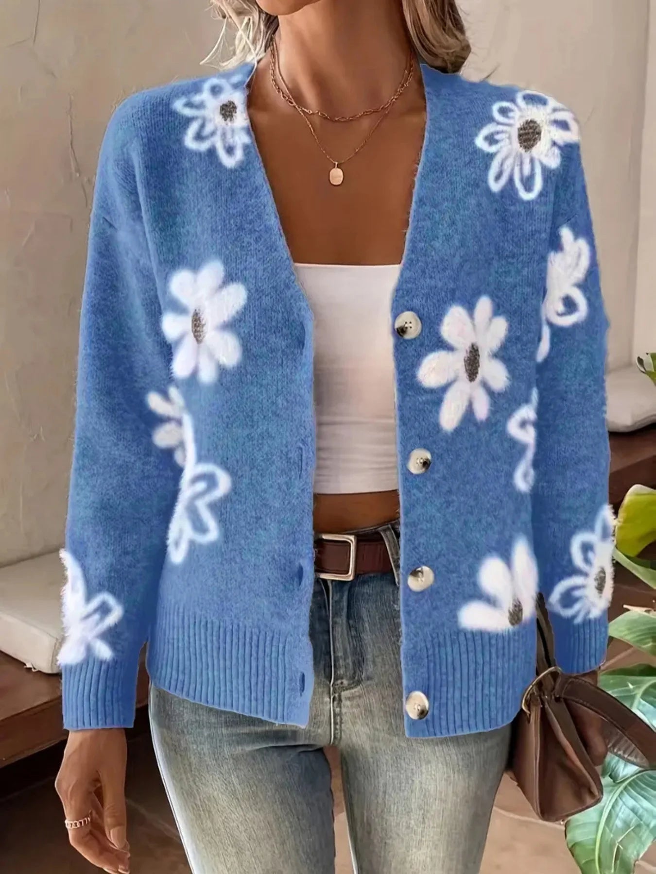 Cozy Floral Cardigan