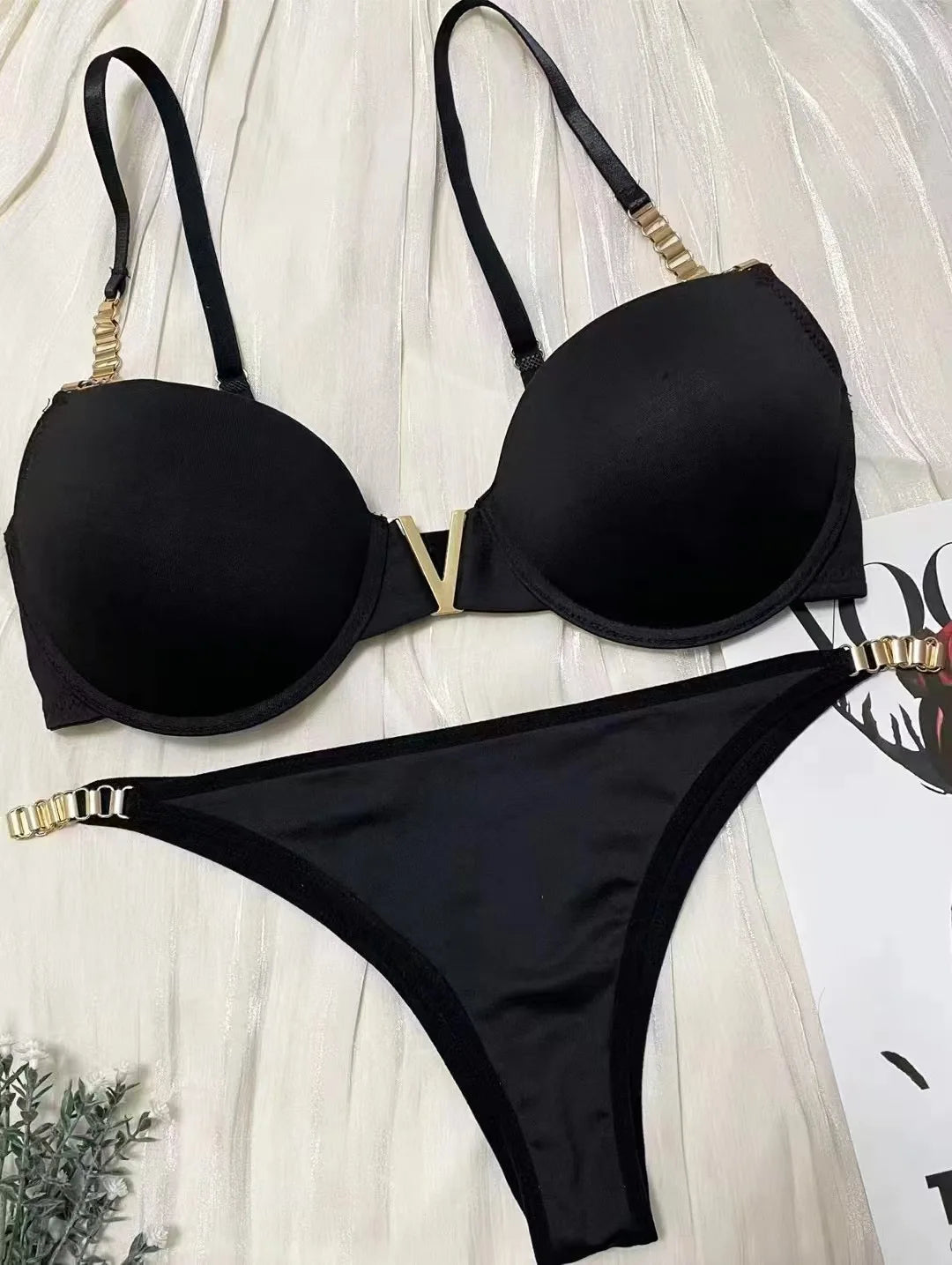 Golden Aura Bra & Underwear Set