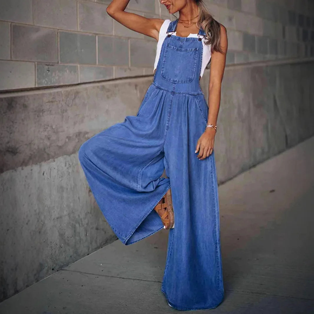 Celeste Wide Leg Demin Overalls