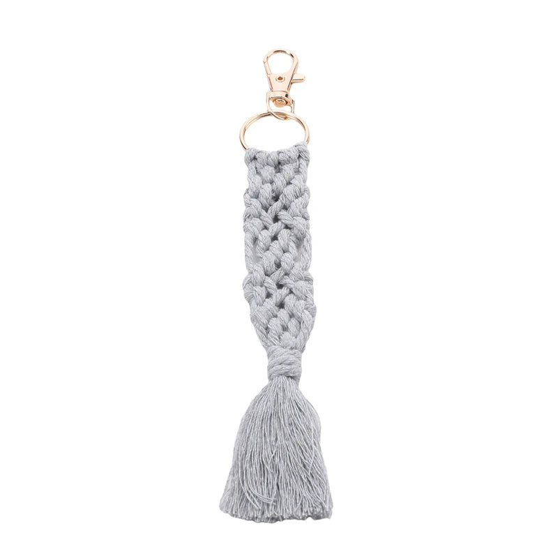 Boho Style Macrame Braided Keychain