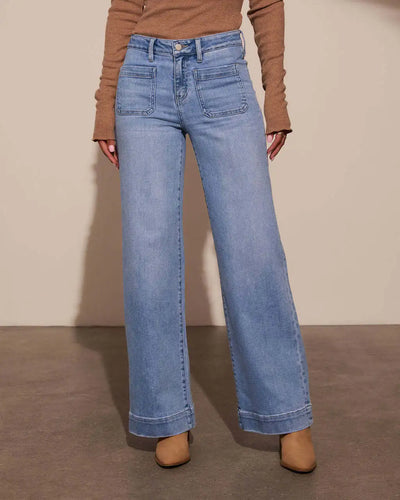 Tajah Wide Leg Denim Pants