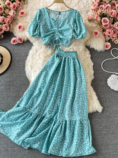 Garden Bloom Top & Maxi Skirt Set