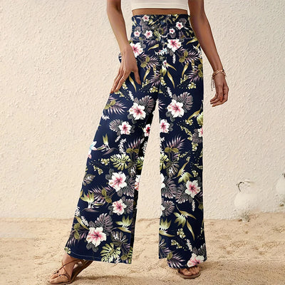 Floral Printed Wide Leg Pants