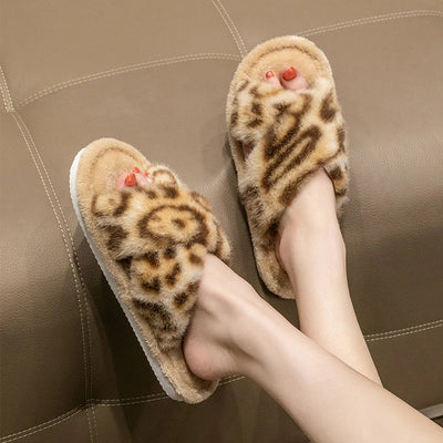 Veloura Open Toe Fuzzy Slippers