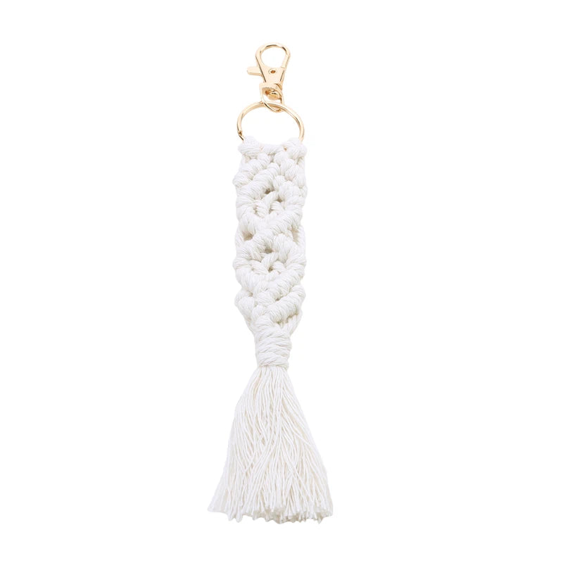 Boho Style Macrame Braided Keychain