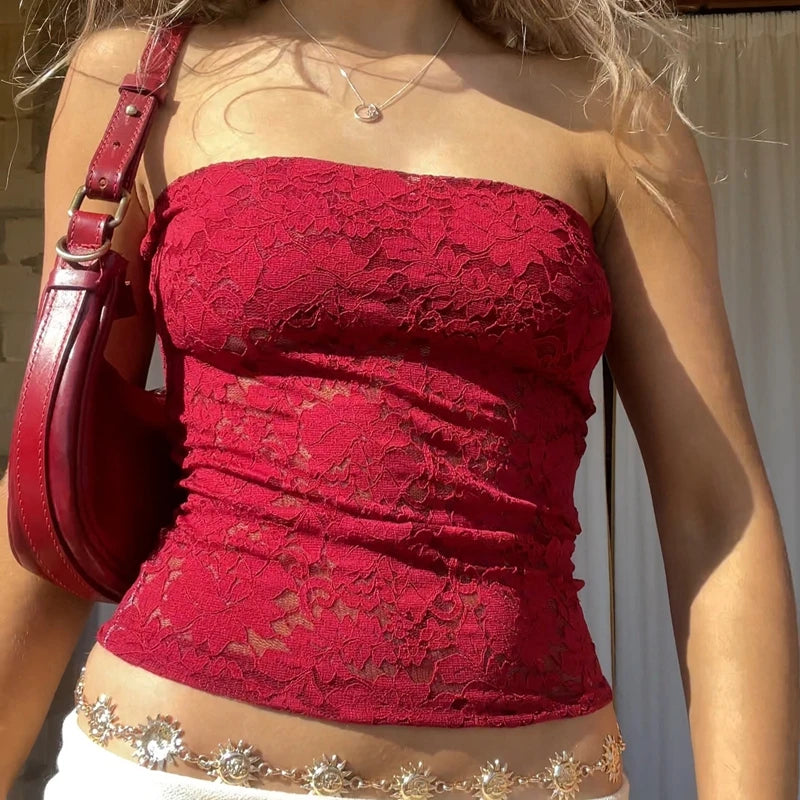 Aquamarine Lace Boho Top