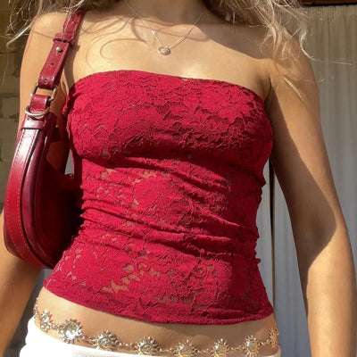 Aquamarine Lace Boho Top