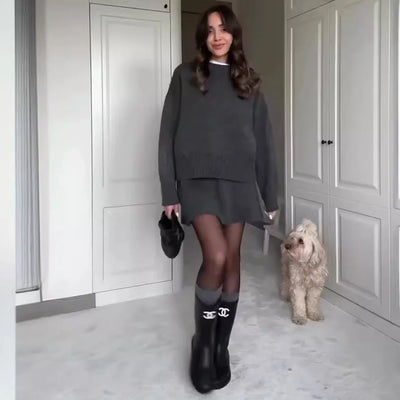 Ember Knitted Sweater & Skirt Set