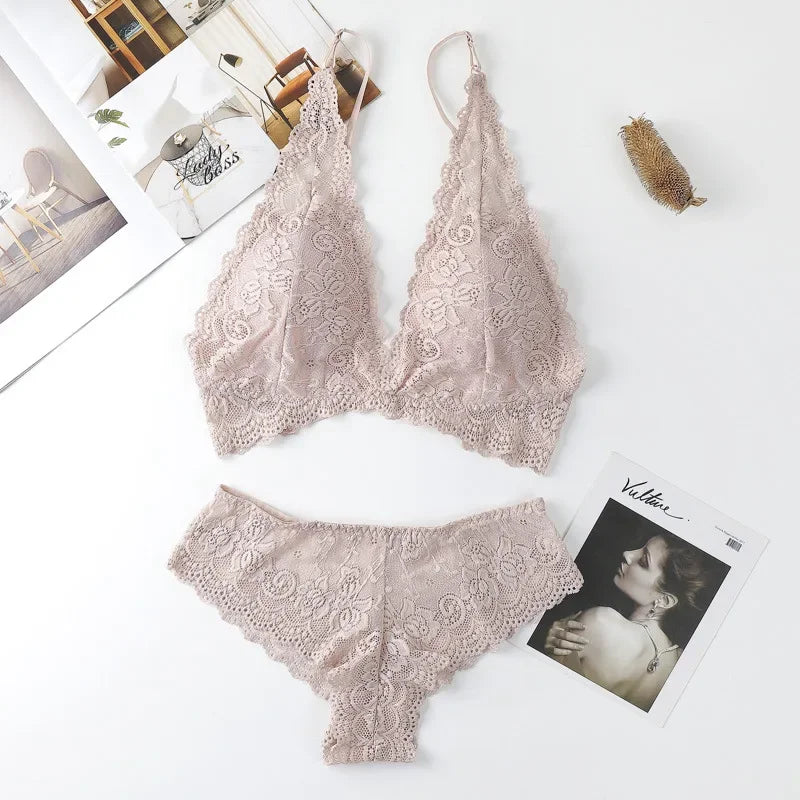 Paris Lace Bra And Underwear Set