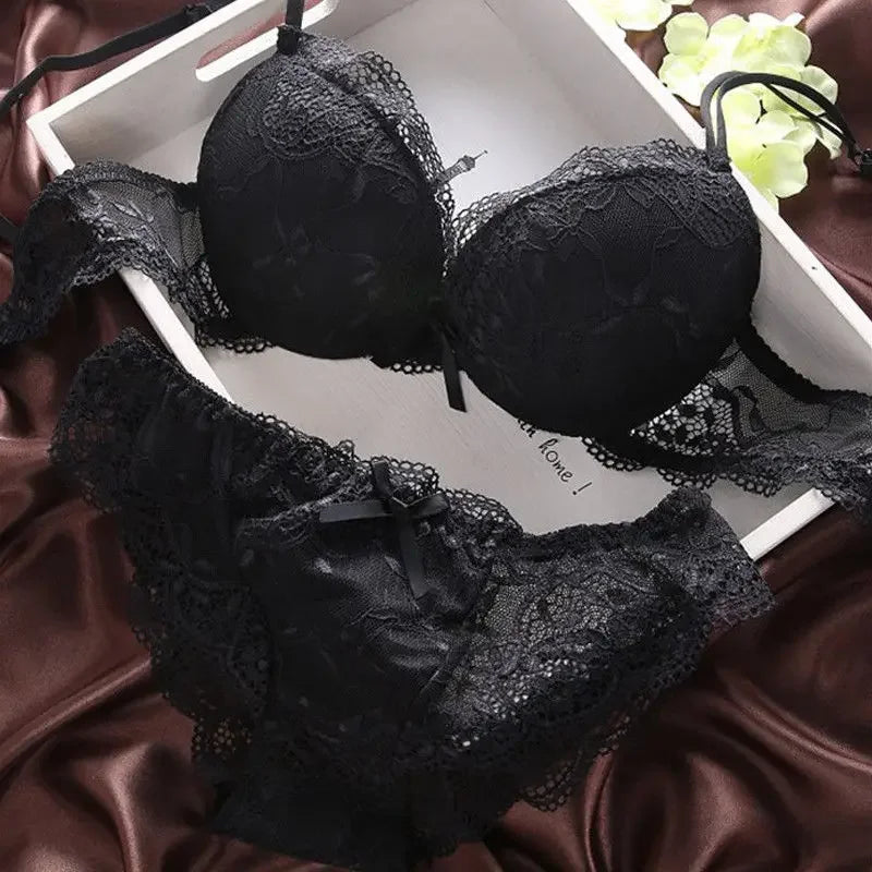 Velour 2 Piece Bra & Underwear Set