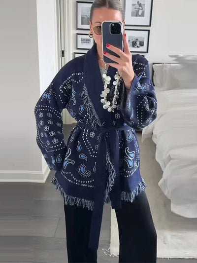 Paisley Knitted Cardigan
