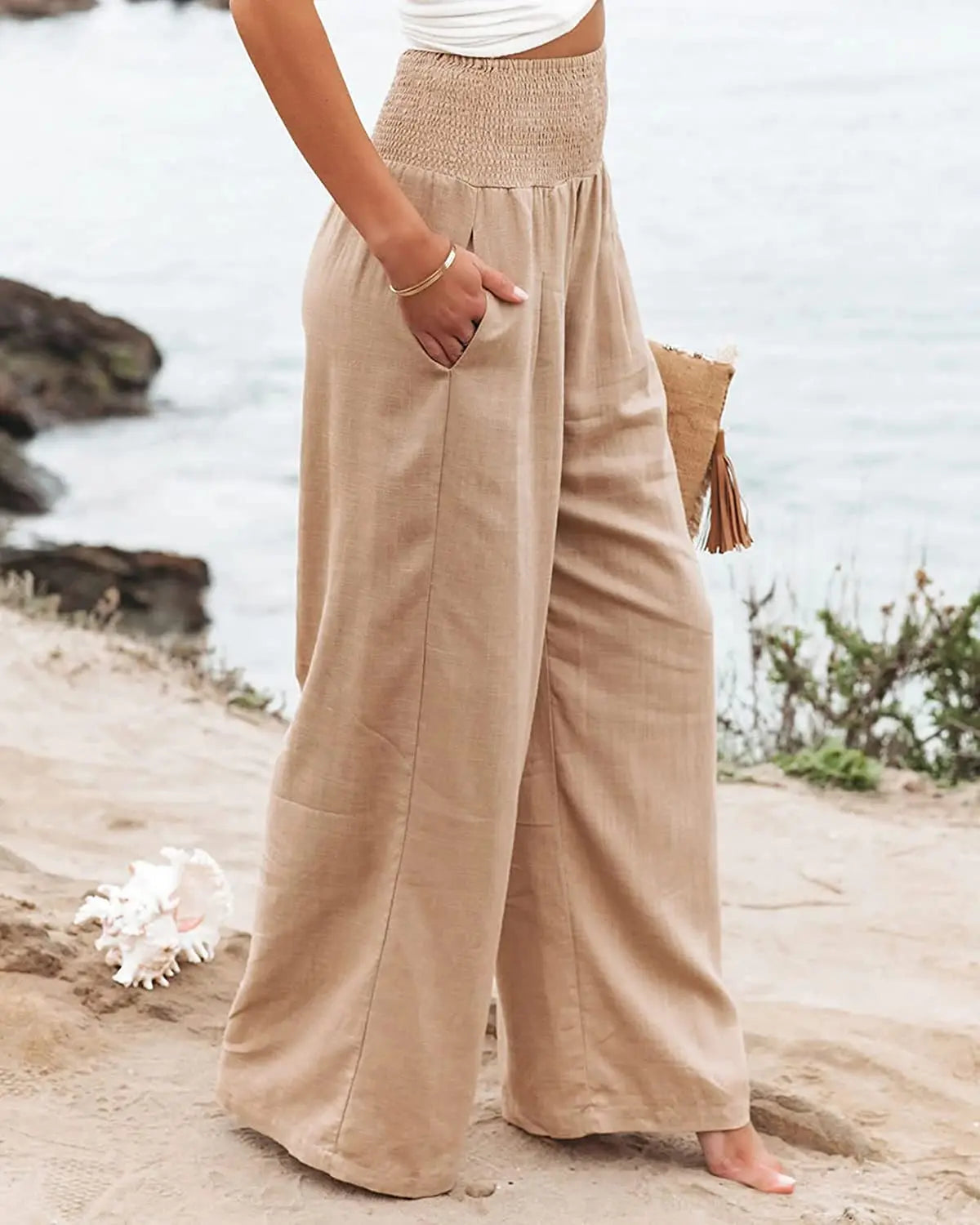 Mariposa Drawstring Wide Leg Pants