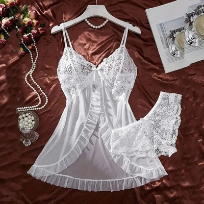 Lace Nightgown & Underwear Set