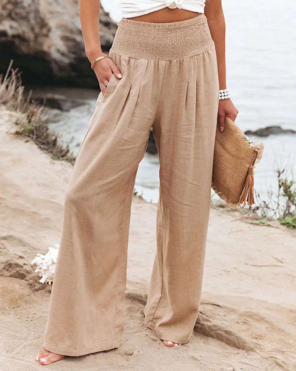 Mariposa Drawstring Wide Leg Pants