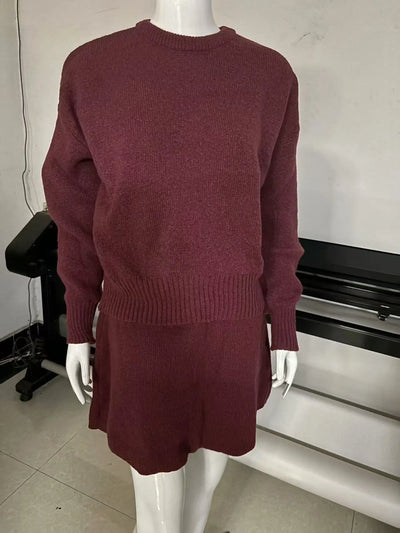 Ember Knitted Sweater & Skirt Set