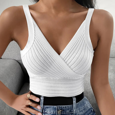 V-Neck Knit Tank Top