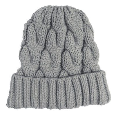 Knitted Beanie With Ponytail Hole