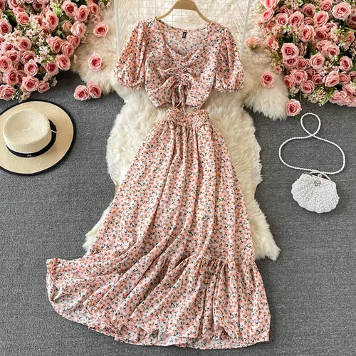 Garden Bloom Top & Maxi Skirt Set