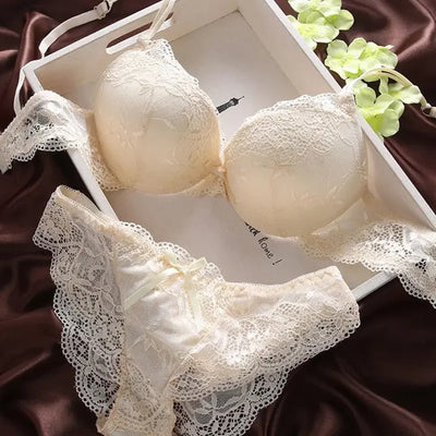 Velour 2 Piece Bra & Underwear Set
