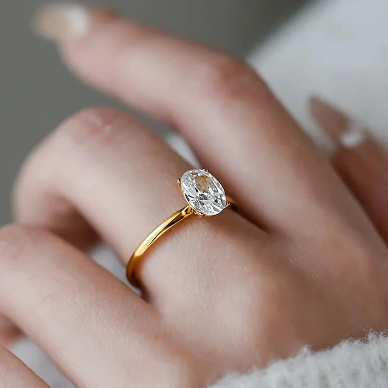 925 Sterling Silver Zircon Ring