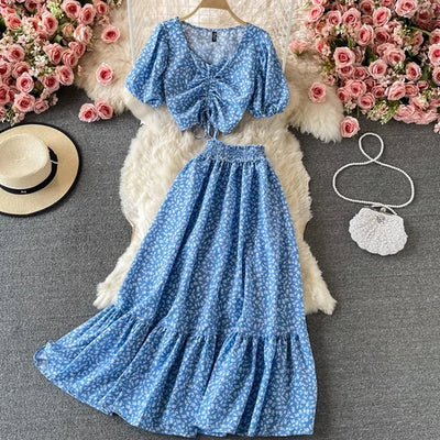 Garden Bloom Top & Maxi Skirt Set