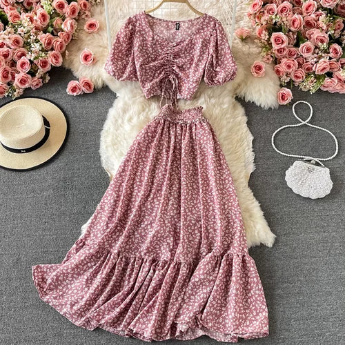 Garden Bloom Top & Maxi Skirt Set