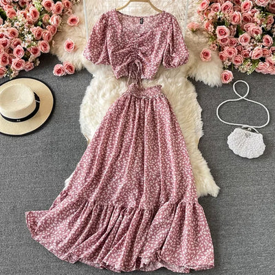 Garden Bloom Top & Maxi Skirt Set