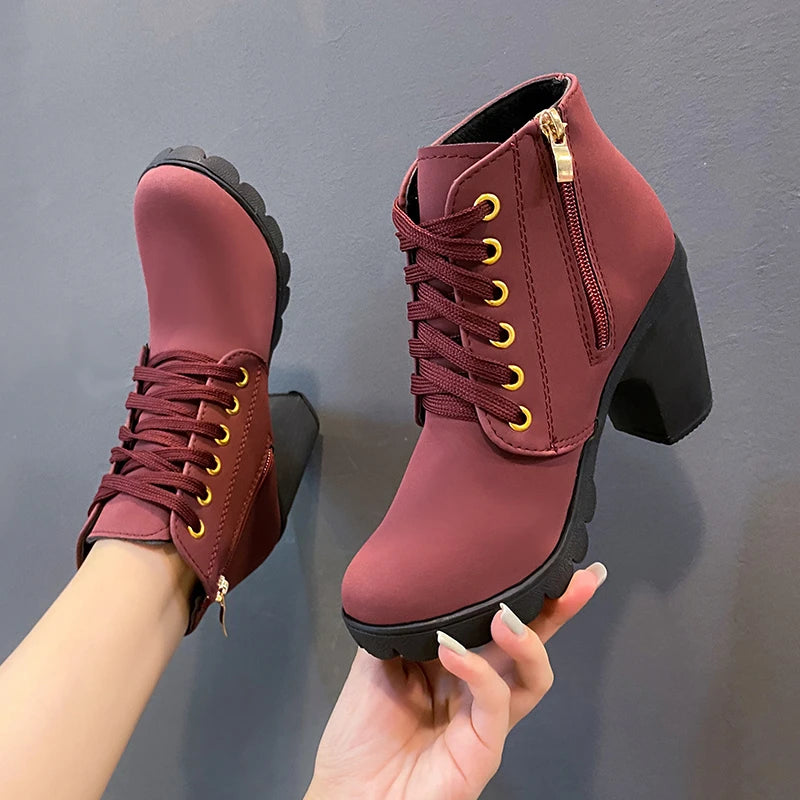 Amoura Zip Up Heels