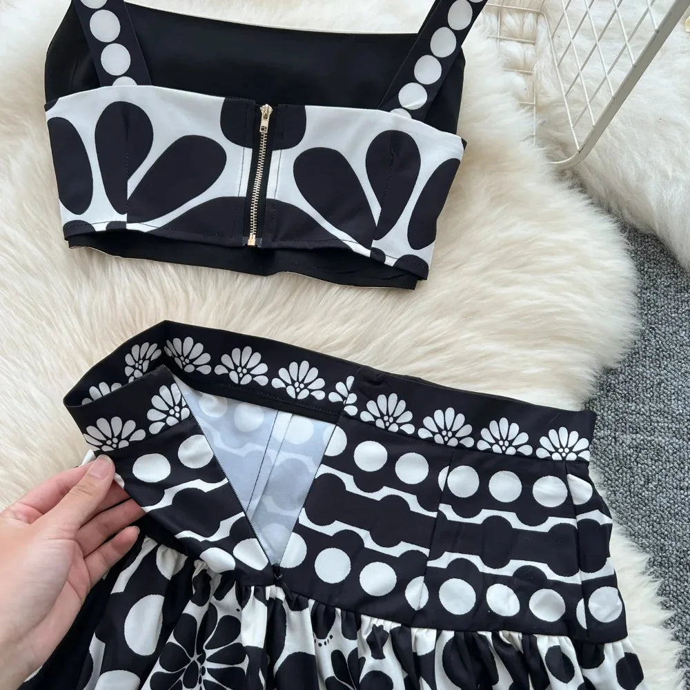 Zinnia Chic Print Two-Piece Set