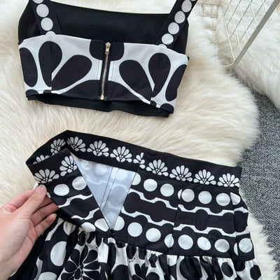 Zinnia Chic Print Two-Piece Set
