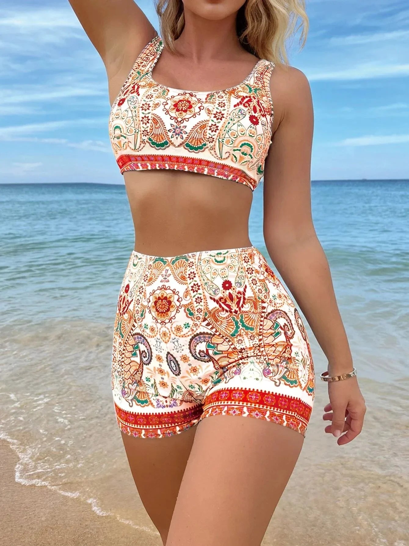 Coral & Shell Bathing Suit Set