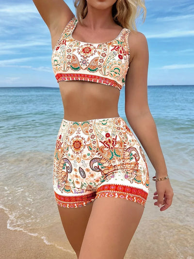 Coral & Shell Bathing Suit Set