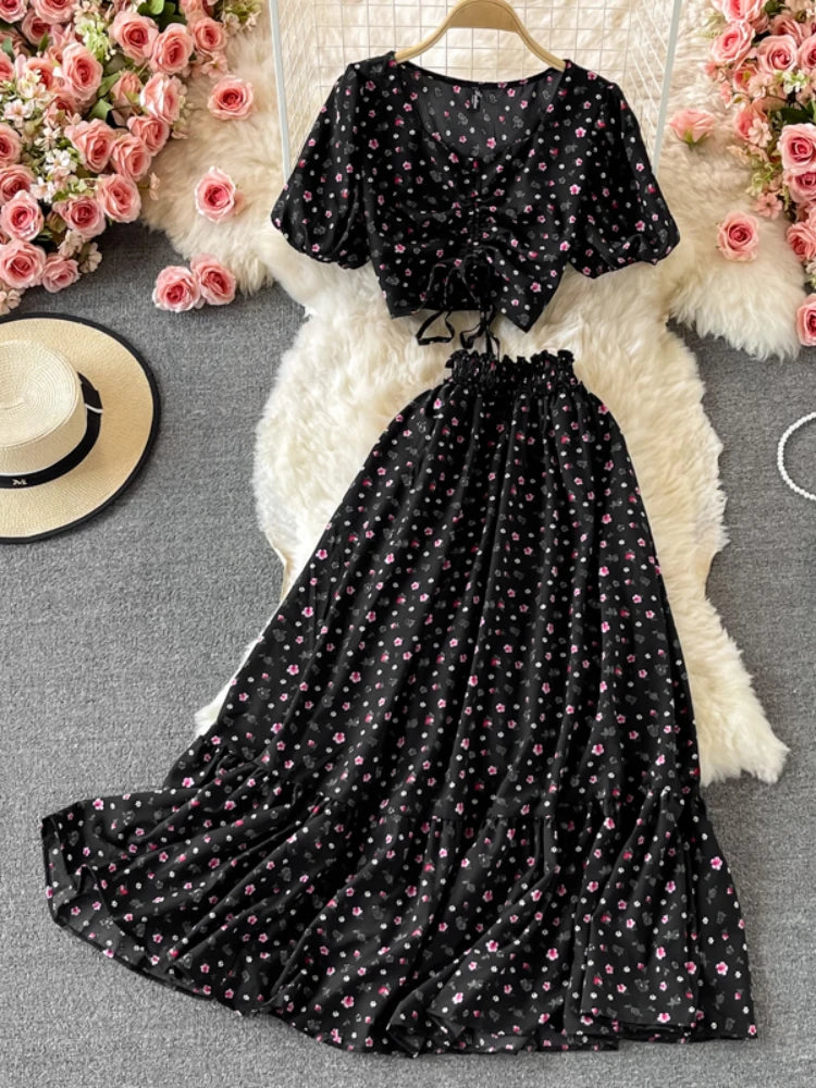 Garden Bloom Top & Maxi Skirt Set