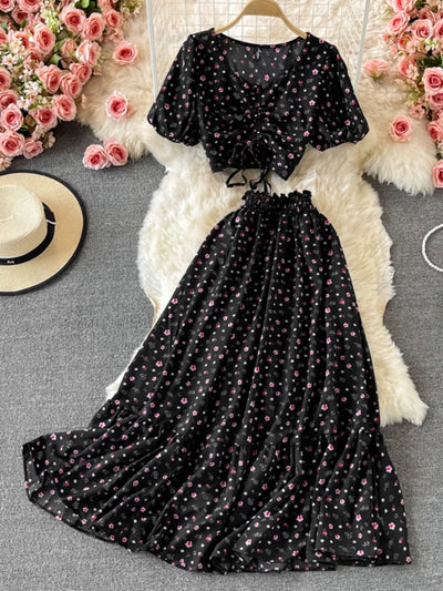 Garden Bloom Top & Maxi Skirt Set