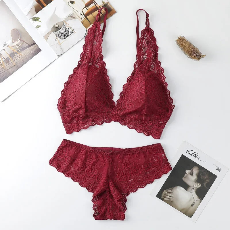 Paris Lace Bra And Underwear Set