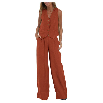 Veyra Vest Shirt & Pants Set